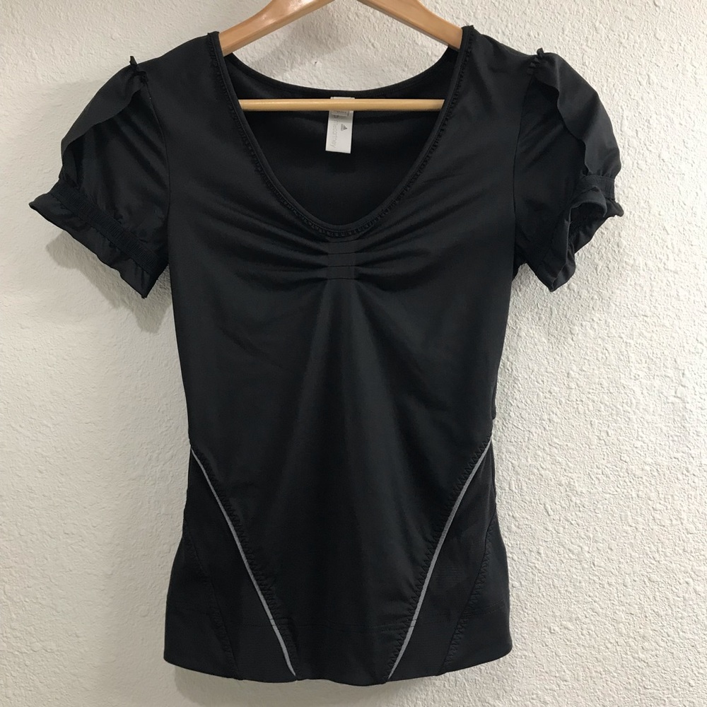 Adidas by Stella McCartney Adorable Ruffled & Pleated Detailed Short Sleeve Top
